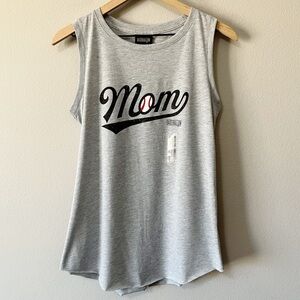 Baseballism NWT Mom United Seams Tank Top Gray Size Large Travel Ball